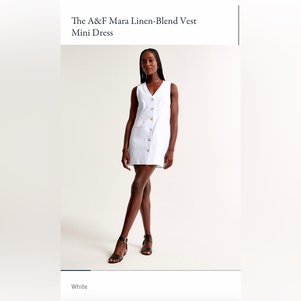 The A&F Mara Linen-Blend Mini Dress